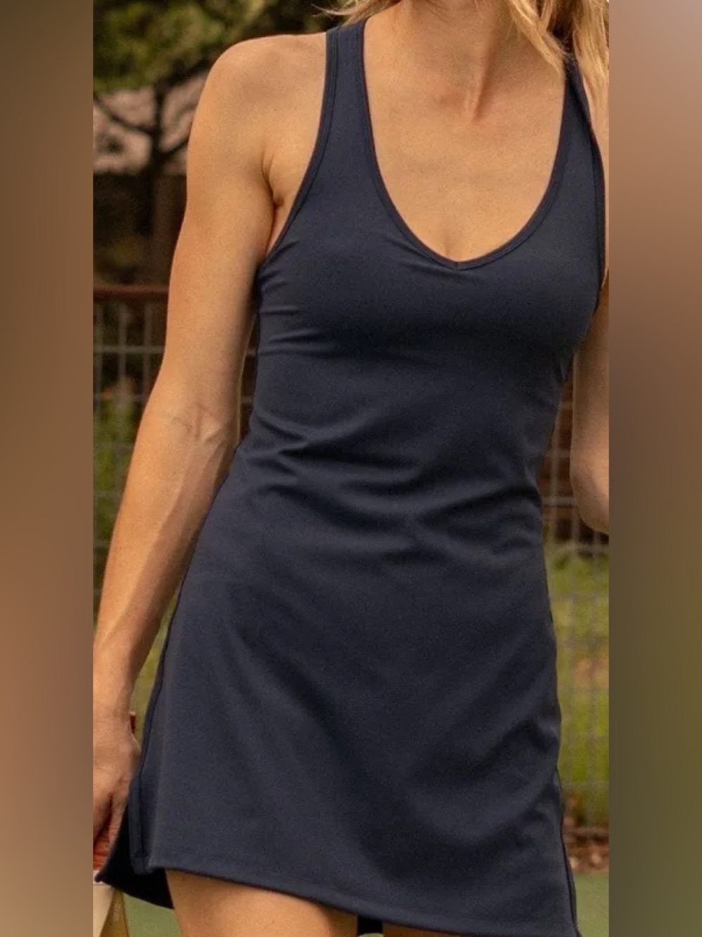 Recess 🎾 Pickleball Court Dress Black Racerback Mini Active  built in shorts Med